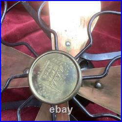 VTG 1929 10 Cold Wave Sears Oscillating Brass Fan Style 1031 SI