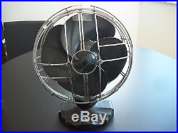Vtg 1930's Emerson Silver Swan Fan. Original Working