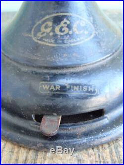 VTG 1930s 40s ART DECO GEC WAR FINISH 3 SPEED ELECTRIC 14 DESK FAN WW2 WW11 GWO