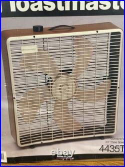 VTG 20 TOASTMASTER 3-Speed Metal BOX FAN model 4435 With Box. Brand New