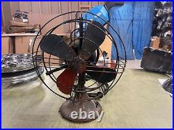VTG Antique 1930s Made In USA General Electric GE Oscillating Desk Fan Works