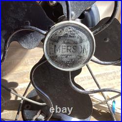 VTG Emerson Type 2250B 10 Oscillating Metal Fan 1930s Works