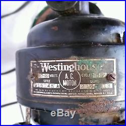 VTG Westinghouse Oscillating Fan 315745 A Electric 4 Blade Antique Art Deco MCM