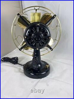 Very Nice Fully Restored 12 Westinghouse Brass Blade And Cage Vane Fan