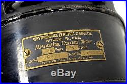 Very Nice Westinghouse Antique Vintage Early Electric Tank Fan Complete Runs