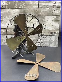 Very Rare THOMAS A EDISON Mfg Company C Frame Bipolar DC BATTERY FAN ca. 1890's