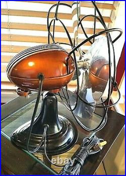 Vintage1950's Westinghouse Electric Fan Art Deco, Root Beer Color, Refurbished