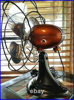 Vintage1950's Westinghouse Electric Fan Art Deco, Root Beer Color, Refurbished