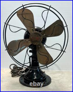 Vintage 10 Peerless Electric Company Fan with Brass Blades RARE FIND