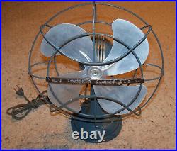 Vintage 10 Westinghouse Electric Bullet Desk Fan No. 10 LA, Blue, Oscillating