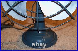 Vintage 10 Westinghouse Electric Bullet Desk Fan No. 10 LA, Blue, Oscillating