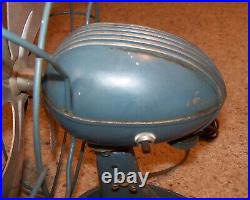 Vintage 10 Westinghouse Electric Bullet Desk Fan No. 10 LA, Blue, Oscillating