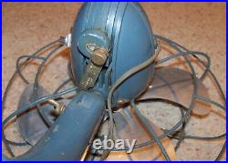 Vintage 10 Westinghouse Electric Bullet Desk Fan No. 10 LA, Blue, Oscillating