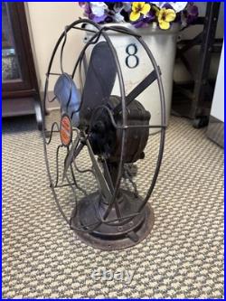Vintage 12 Cincinnati Victor Airplane Desk Table Fan 4 Blade Electric Ohio