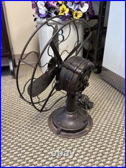 Vintage 12 Cincinnati Victor Airplane Desk Table Fan 4 Blade Electric Ohio