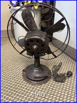 Vintage 12 Cincinnati Victor Airplane Desk Table Fan 4 Blade Electric Ohio