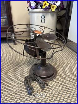 Vintage 12 Cincinnati Victor Airplane Desk Table Fan 4 Blade Electric Ohio