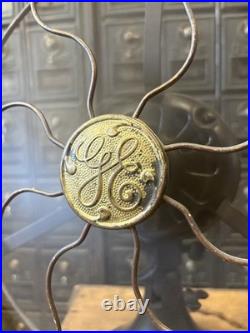 Vintage 12 GE General Electric Desk Table Fan 4 Blade 34017 AVV Patent 1906