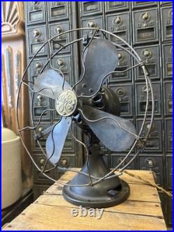 Vintage 12 GE General Electric Desk Table Fan 4 Blade 34017 AVV Patent 1906