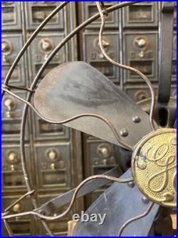 Vintage 12 GE General Electric Desk Table Fan 4 Blade 34017 AVV Patent 1906