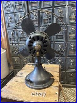 Vintage 12 GE General Electric Desk Table Fan 4 Blade 34017 AVV Patent 1906