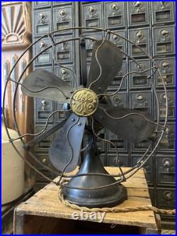 Vintage 12 GE General Electric Desk Table Fan 4 Blade 34017 AVV Patent 1906