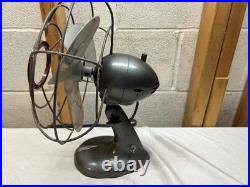 Vintage 12 Westinghouse 1 Speed 3 Blade Oscillating Desk Fan Working Art Deco