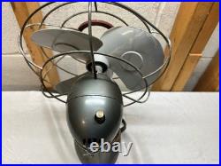Vintage 12 Westinghouse 1 Speed 3 Blade Oscillating Desk Fan Working Art Deco