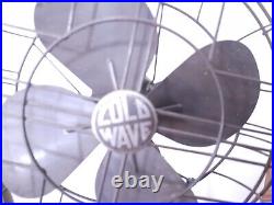 Vintage 1920's Cold Wave Art Deco Industrial Style Cast Iron Base Oscilating fan Vintage 1920's Cold Wave Art Deco Industrial Style Cast Iron Base Oscilating fan