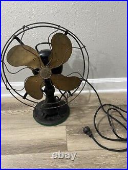 Vintage 1920's EMERSON Type 29646 3 Speed 12 4 Blade Electric Fan