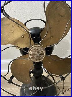 Vintage 1920's EMERSON Type 29646 3 Speed 12 4 Blade Electric Fan