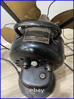 Vintage 1920's EMERSON Type 29646 3 Speed 12 4 Blade Electric Fan