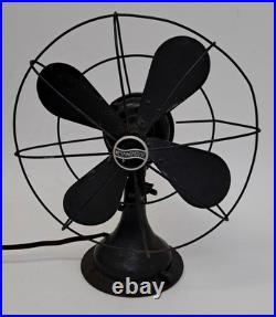 Vintage 1920's Westinghouse Oscillating Electric Fan 3 Speed 4 Blades See Video