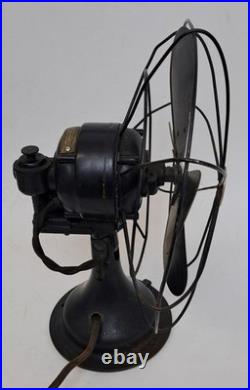 Vintage 1920's Westinghouse Oscillating Electric Fan 3 Speed 4 Blades See Video