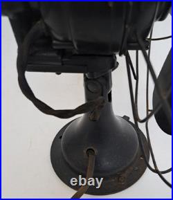 Vintage 1920's Westinghouse Oscillating Electric Fan 3 Speed 4 Blades See Video