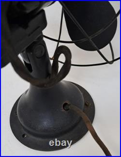 Vintage 1920's Westinghouse Oscillating Electric Fan 3 Speed 4 Blades See Video