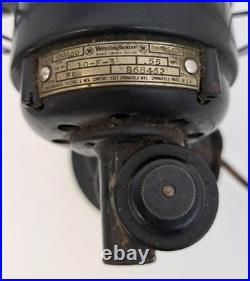 Vintage 1920's Westinghouse Oscillating Electric Fan 3 Speed 4 Blades See Video
