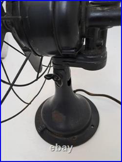 Vintage 1920's Westinghouse Oscillating Electric Fan 3 Speed 4 Blades See Video