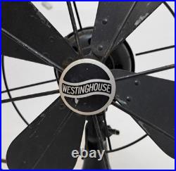 Vintage 1920's Westinghouse Oscillating Electric Fan 3 Speed 4 Blades See Video