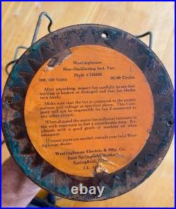 Vintage 1920's Westinghouse electric table fan model #755266 original working