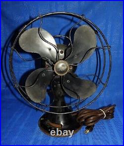 Vintage 1930's Emerson Type 29646 Oscillating Electric Fan with (4) 12 Blades