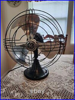 Vintage 1930's GE Vortalex 12 Oscillating Fan At1 78x191 X12634 3 Blade