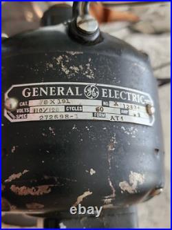 Vintage 1930's GE Vortalex 12 Oscillating Fan At1 78x191 X12634 3 Blade Vintage 1930's GE Vortalex 12 Oscillating Fan At1 78x191 X12634 3 Blade