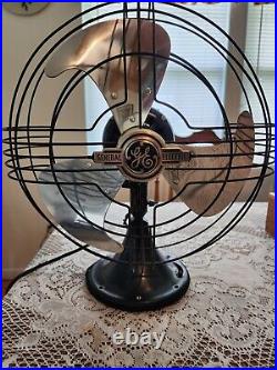 Vintage 1930's GE Vortalex 12 Oscillating Fan At1 78x191 X12634 3 Blade