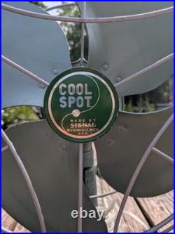 Vintage 1930s Cool Spot by Signal 12 Electric Fan Tested and Working Restored