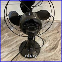 Vintage 1930s Emerson B Jr 10 Inch Oscillating Fan WORKS GREAT Repainted Blades