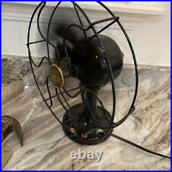 Vintage 1930s Emerson B Jr 10 Inch Oscillating Fan WORKS GREAT Repainted Blades