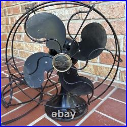 Vintage 1930s Emerson Jr B 10 Oscillating Fan WORKS Made In USA Desktop Antique
