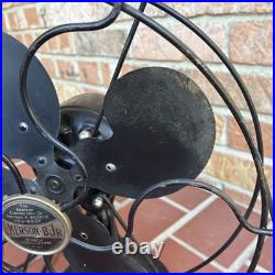 Vintage 1930s Emerson Jr B 10 Oscillating Fan WORKS Made In USA Desktop Antique