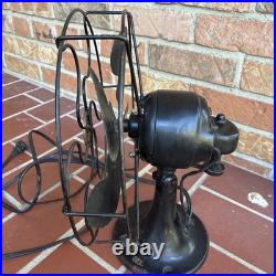 Vintage 1930s Emerson Jr B 10 Oscillating Fan WORKS Made In USA Desktop Antique
